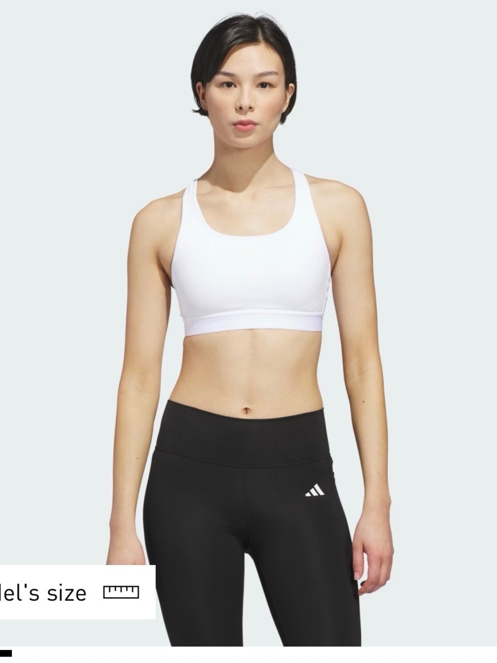 Adidas TechFit White Medium-Support Bra Size L NWT